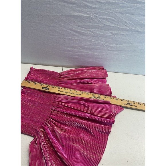 Queen Of Sparkles Metallic hot pink full volume Swing skort Shorts SM - Picture 10 of 11